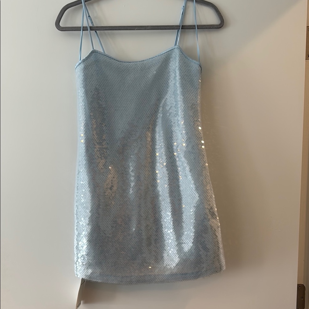 Abercrombie & Fitch Light Blue Sequin Dress